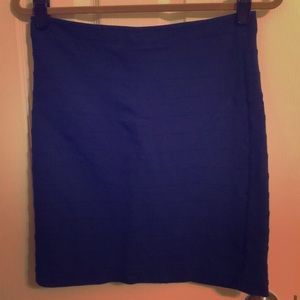 EXPRESS - bright blue bandage mini-skirt
